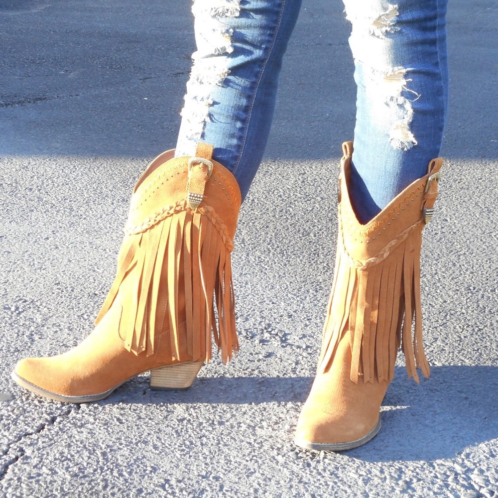 Fringe Cowboy Boots